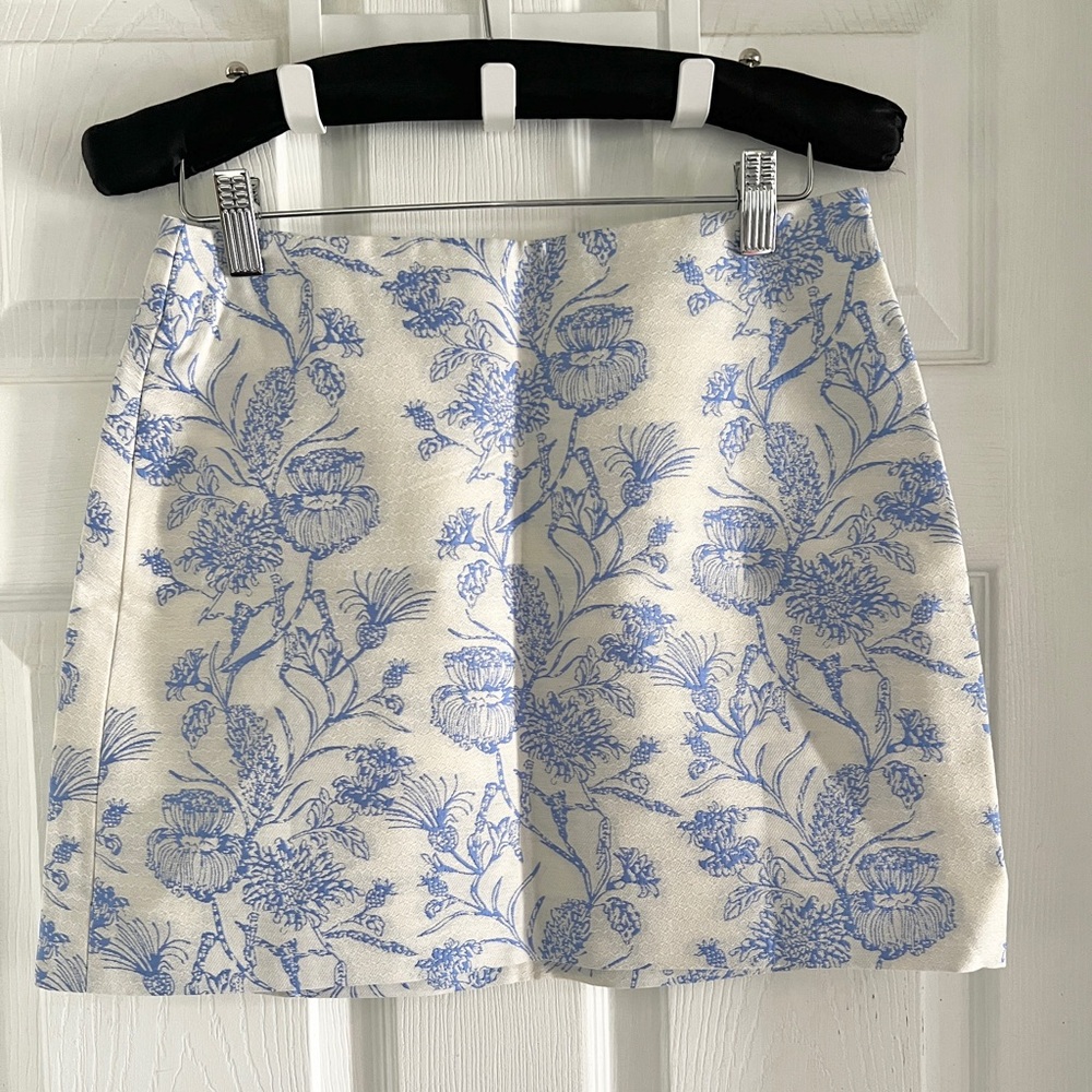 Commense Cream and Light Blue Floral Mini Dress - Picture 11 of 16